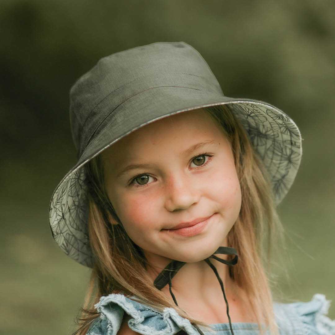 'Leaf/Moss' Reversible Sun Hat