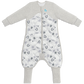 Organic Sleep Suit with Australian Merina Wool | 2.5 TOG | Rain to Rainbow Grey