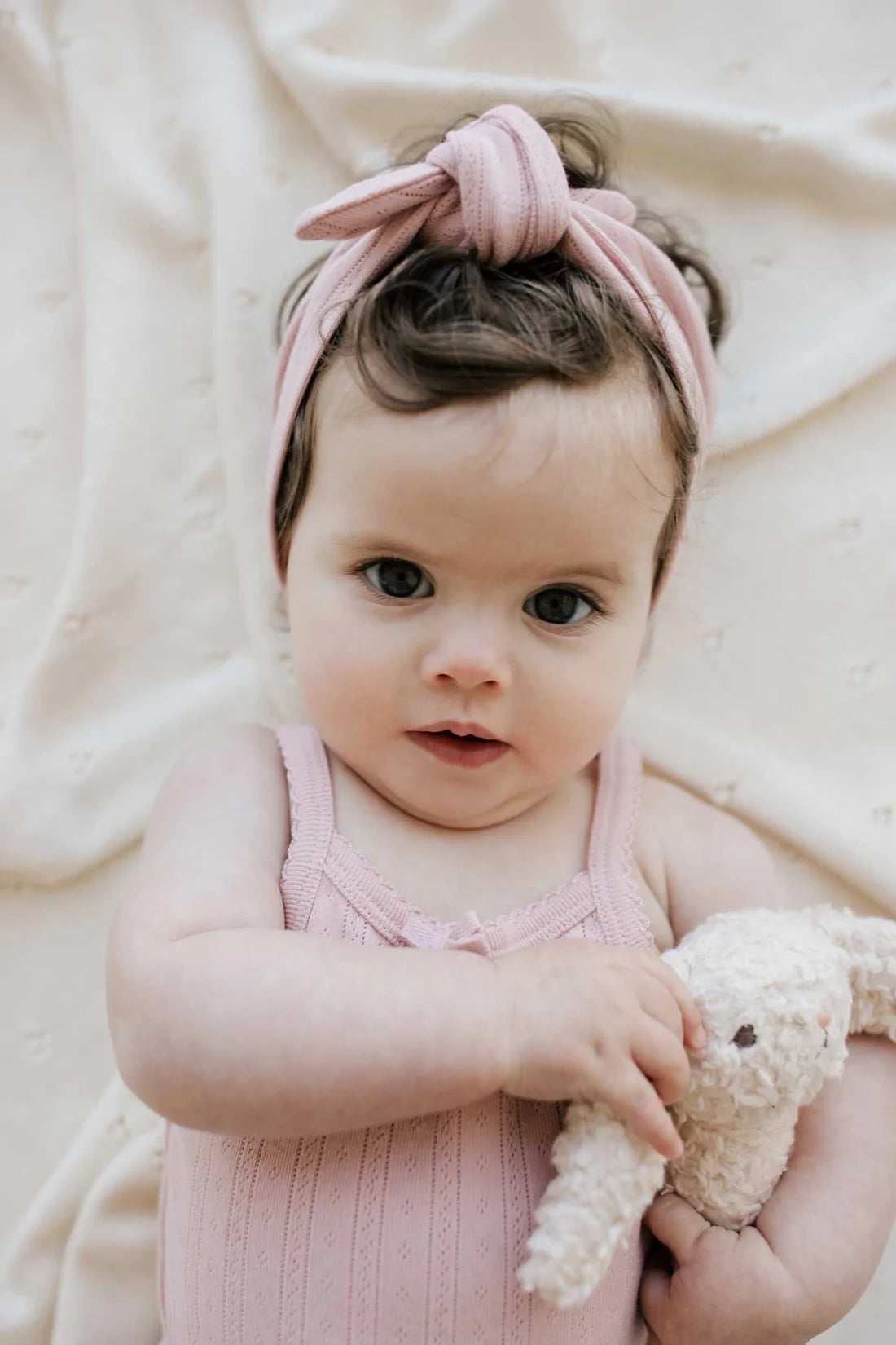 SIZE 1 & 2 Organic Cotton Pointelle Singlet Bodysuit | Cupcake